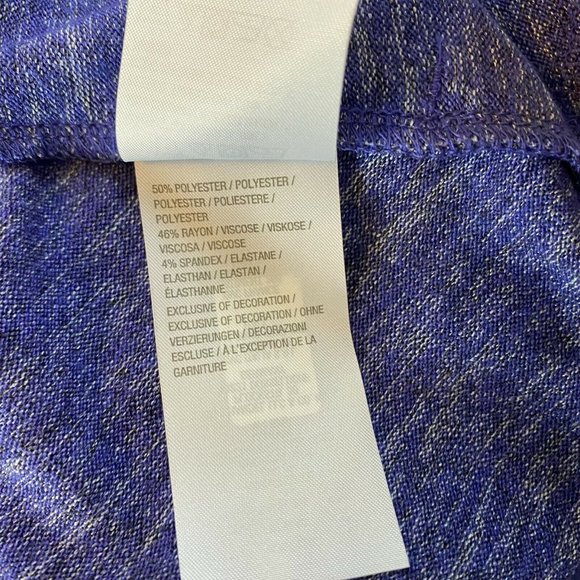 LOGO Lori Goldstein Space Dye Sweater Tank Top Size XS Sleeveless Blueberry - Picture 10 of 12